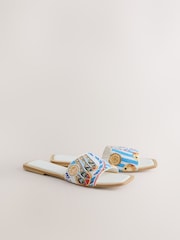 Blanc - Mules à bout carré perlé Forever Comfort® - Image 7 de 11