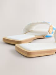 Blanc - Mules à bout carré perlé Forever Comfort® - Image 9 de 11