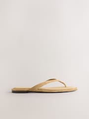 Tan Brown Suede Standard/Wide Fit Forever Comfort® Round Toe Leather Thong - Image 2 of 4