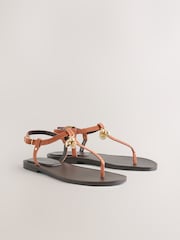 Coral Pink Forever Comfort® Toe Thong Sandals - Image 6 of 9