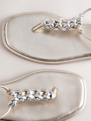 Metallic Standard/Wide Fit Forever Comfort® Weave Toe Thong Sandals - Image 5 of 5