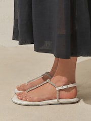 Ivory Bling T-Bar Sandals - Image 4 of 8