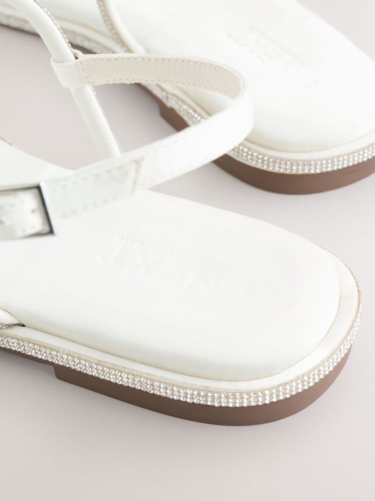 Ivory Bling T-Bar Sandals - Image 8 of 8