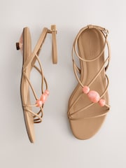 Neutral Forever Comfort® Strappy Hardware Sandals - Image 1 of 10