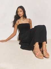 Neutral Forever Comfort® Strappy Hardware Sandals - Image 6 of 10