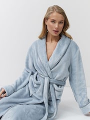 Aruelle Blue Pin Stripe Lea Long Robe - Image 1 of 5