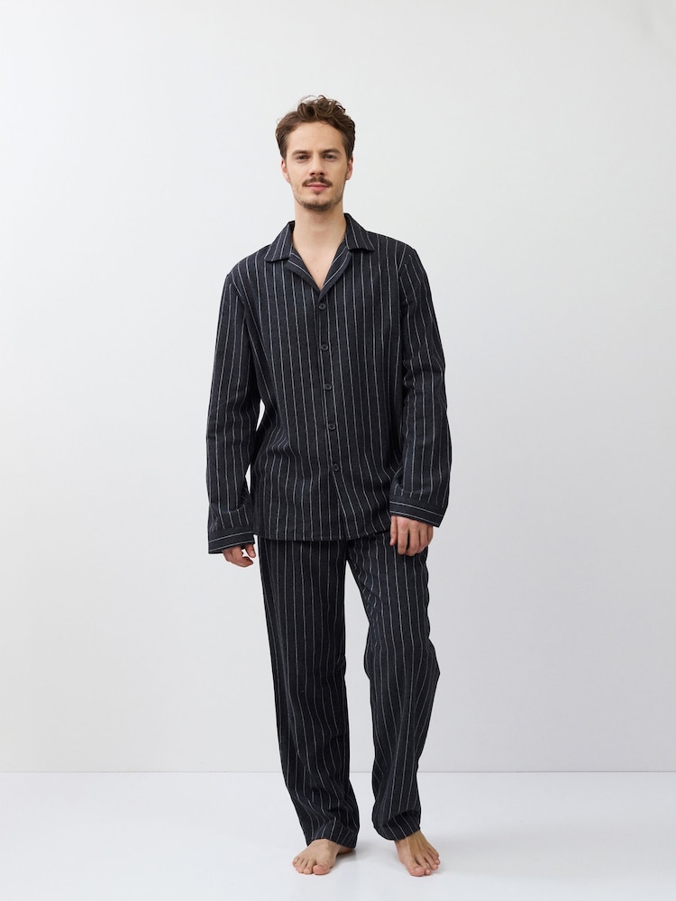 Aruelle Caleb timeless pinstripe Long Leg Grey Pyjamas Set - Image 2 of 6 Aruelle Caleb timeless pinstripe Long Leg Grey Pyjamas Set - Image 2 of 6