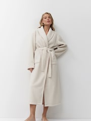 Aruelle Simone Full Length Textured Cream Robe - Image 2 of 6