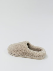 Aruelle Amy Extra-Soft Fluffy Polyester Fabric Cream Slipper Designed With A Higher Back Design For Added Support - Image 2 of 3