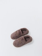 Aruelle Kelly Extra-Soft Fluffy Polyester Brown Slipper Designed With An Enclosed Toe And Heel Design For Full Coverage - Image 2 of 3