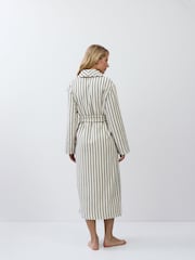 Aruelle Aruelle Lana Luxury Long Black And Cream Pinstripe Robe - Image 3 of 6