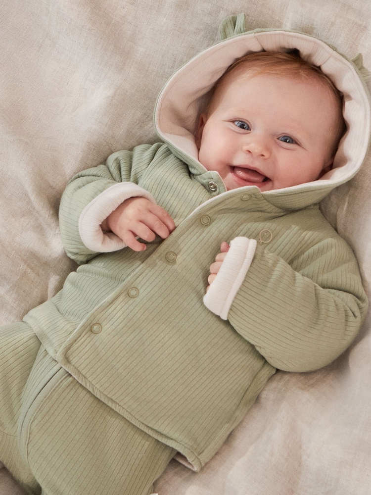 MORI Green Supersoft Reversible Cosy Zip-Up Jacket - Image 2 of 6 MORI Green Supersoft Reversible Cosy Zip-Up Jacket - Image 2 of 6