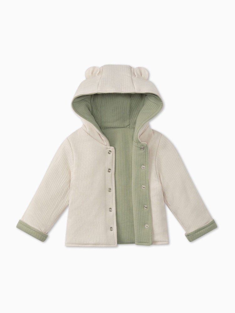 MORI Green Supersoft Reversible Cosy Zip-Up Jacket - Image 6 of 6 MORI Green Supersoft Reversible Cosy Zip-Up Jacket - Image 6 of 6