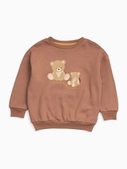 MORI Teddy Bear Supersoft Oversized Brown Sweatshirt - Image 3 of 5