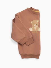 MORI Teddy Bear Supersoft Oversized Brown Sweatshirt - Image 4 of 5