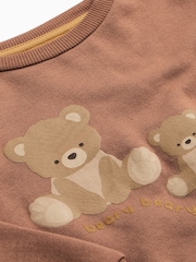 MORI Teddy Bear Supersoft Oversized Brown Sweatshirt - Image 5 of 5