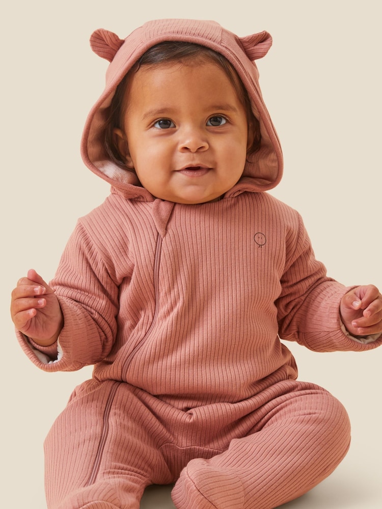 MORI Supersoft Cosy Zip-Up Pramsuit - Image 1 of 5 MORI Supersoft Cosy Zip-Up Pramsuit - Image 1 of 5
