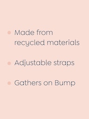 JoJo Maman Bébé Black Ground Sleeveless V Neck Maternity Swimsuit - Image 7 of 7