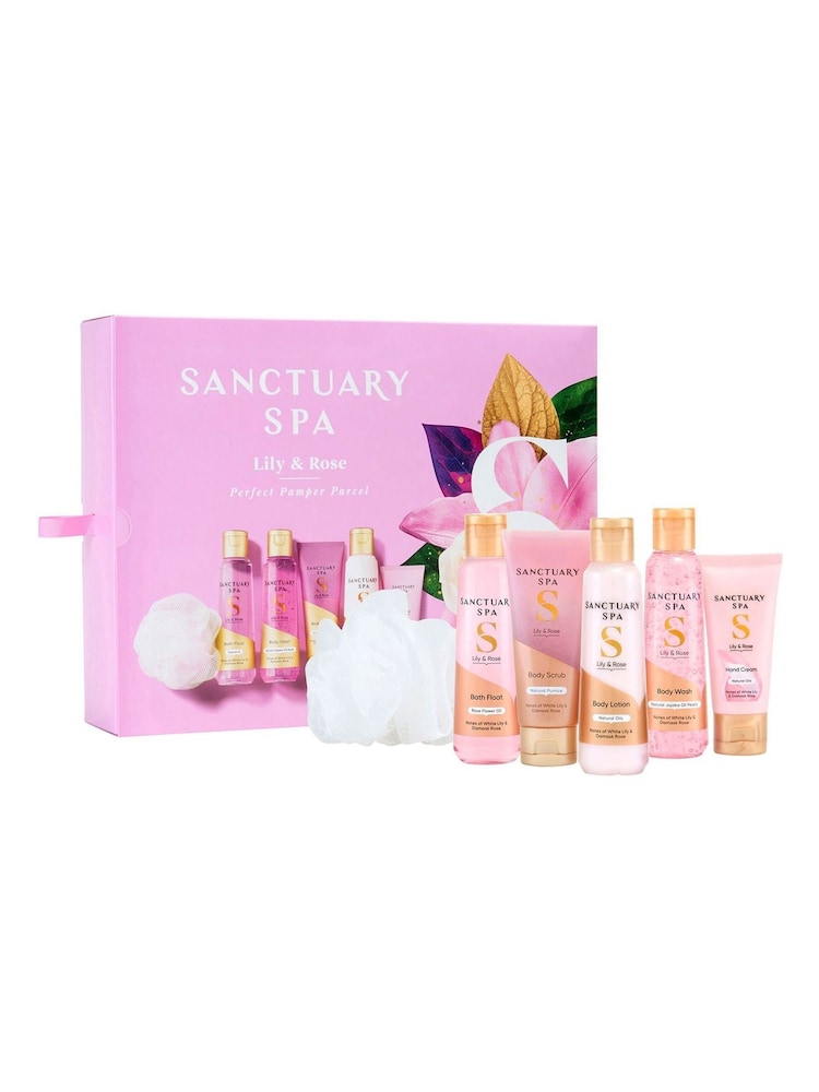 Sanctuary Spa Lily Rose Perfect Pamper Parcel Gift Set Worth 21 - Image 1 of 3
