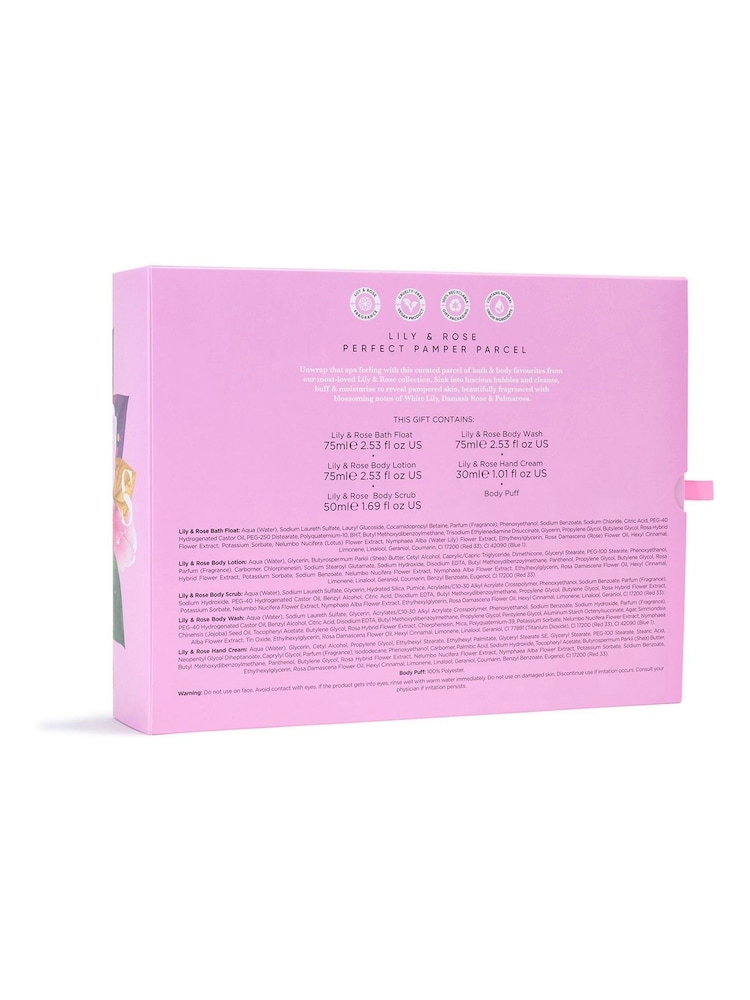 Sanctuary Spa Lily Rose Perfect Pamper Parcel Gift Set Worth 21 - Image 2 of 3