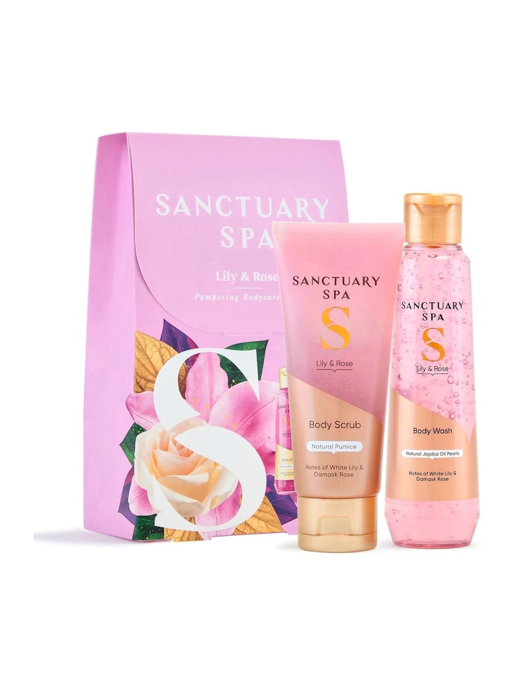 Sanctuary Spa Lily Rose Pampering Bodycare Duo Gift Set Worth 11 - Image 1 of 3 Sanctuary Spa Lily Rose Pampering Bodycare Duo Gift Set Worth 11 - Image 1 of 3