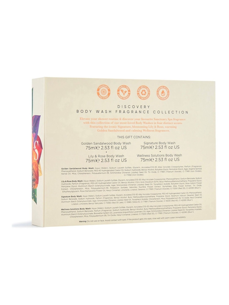 Sanctuary Spa Discovery Body Wash & Fragrance Collection Gift Set (Worth £14) - Image 2 of 3 Sanctuary Spa Discovery Body Wash & Fragrance Collection Gift Set (Worth £14) - Image 2 of 3