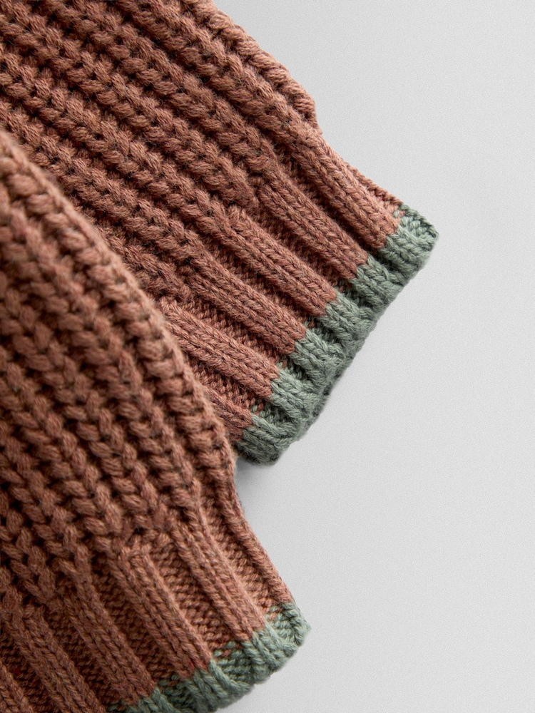 JoJo Maman Bébé Dark Brown Lion Embroidered Tractor Jumper - Image 4 of 4