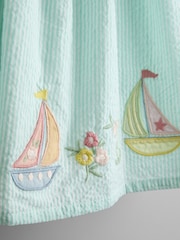 أخضر - فستان مُجمّع برسمة أبليك من JoJo Maman Bébé - صورة 7 من 8