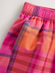 Pink/Orange Bright Check Pull On Boxer Shorts - Image 7 of 8