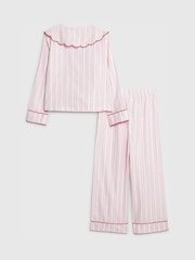 River Island Long Sleeve Stripe Scallop Collar Pyjamas Set - Bild 2 von 5