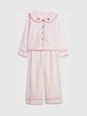River Island Long Sleeve Stripe Scallop Collar Pyjamas Set - Bild 3 von 5