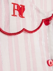 River Island Long Sleeve Stripe Scallop Collar Pyjamas Set - Bild 4 von 5