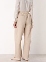 Whistles Nude Casual Cotton Barrel Trousers - Image 2 of 4