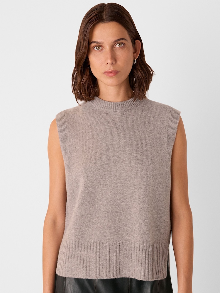 Whistles Nude Wool Sleeveless Tank - Image 1 of 4