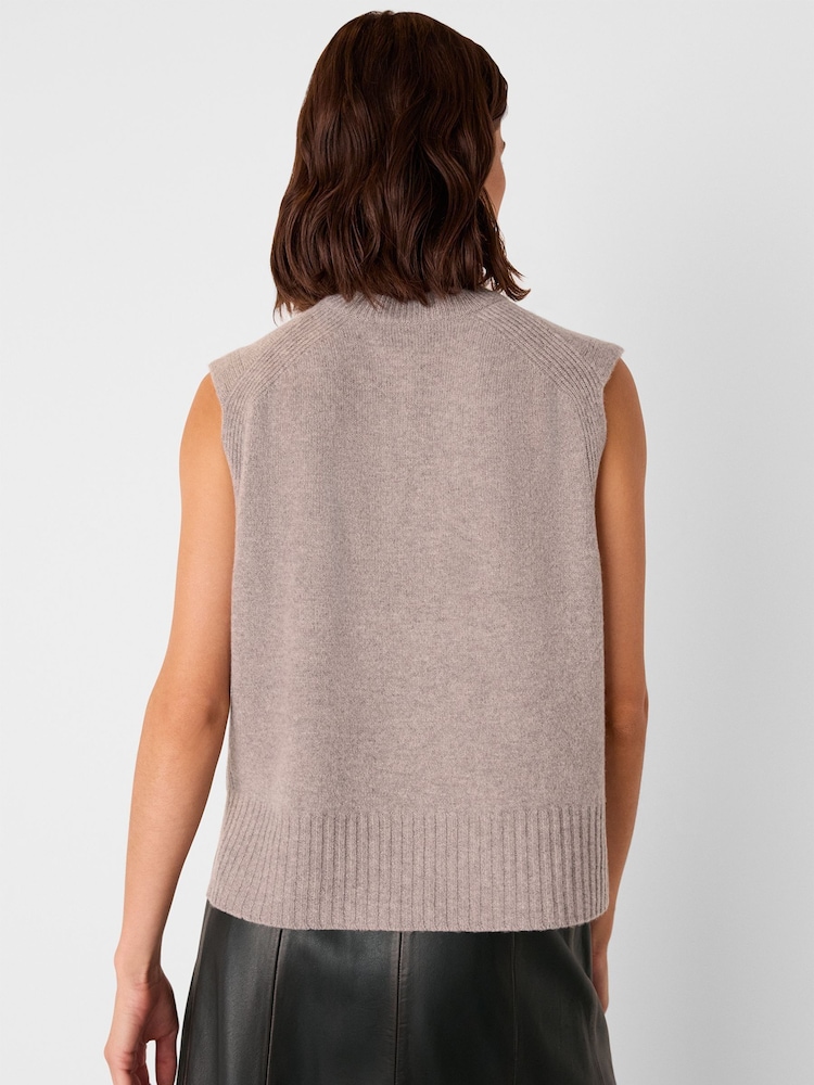 Whistles Nude Wool Sleeveless Tank - Image 2 of 4