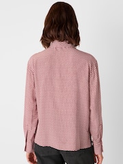 Whistles Red Geo Print Pleat Detail Shirt - Image 2 of 4
