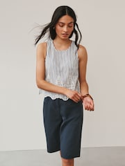 Navy Chino Jorts Shorts - Image 1 of 7