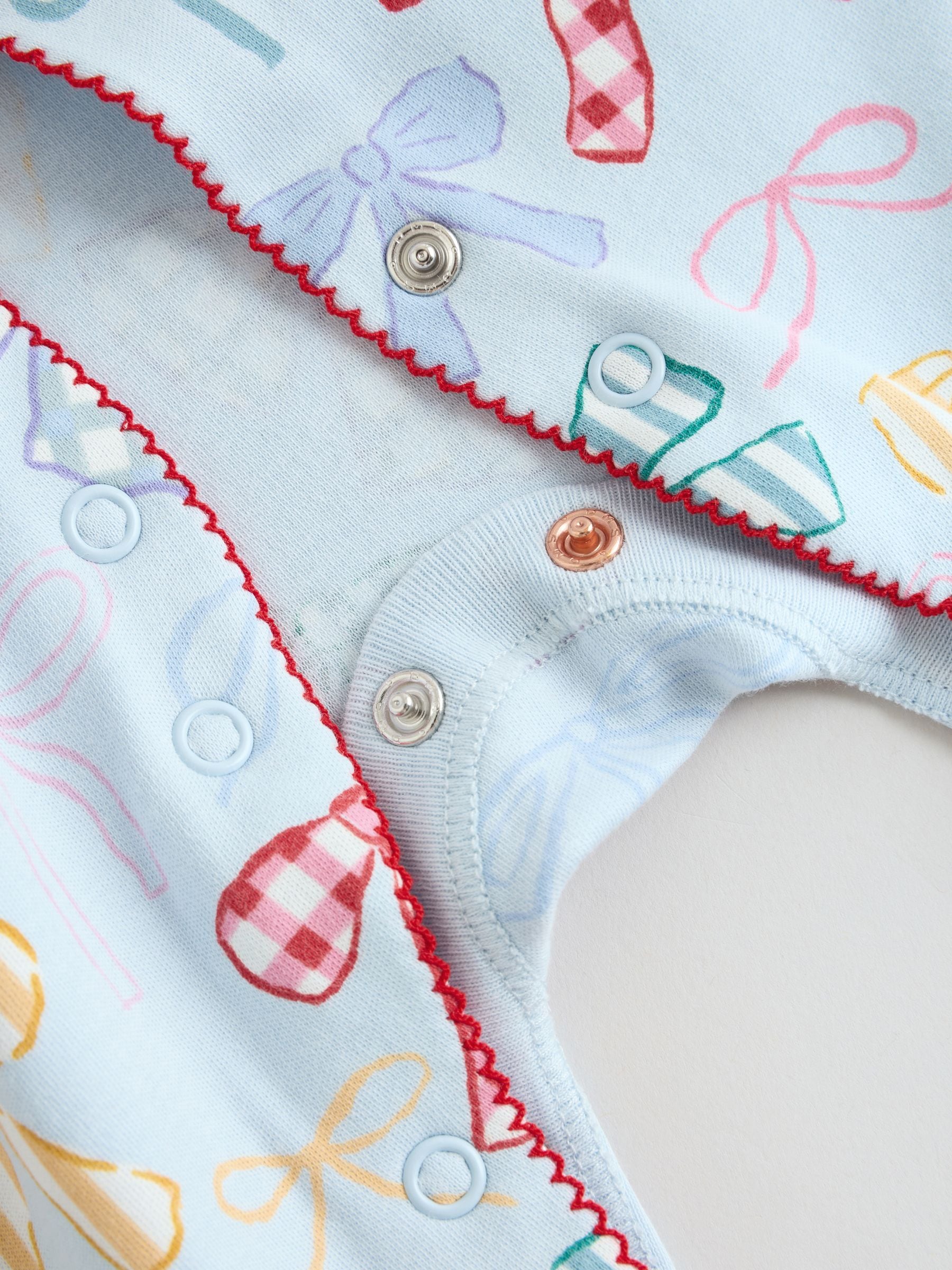 Buy Blue/Pink Sleepsuits 3 Pack (0mths-2yrs) from the Next UK