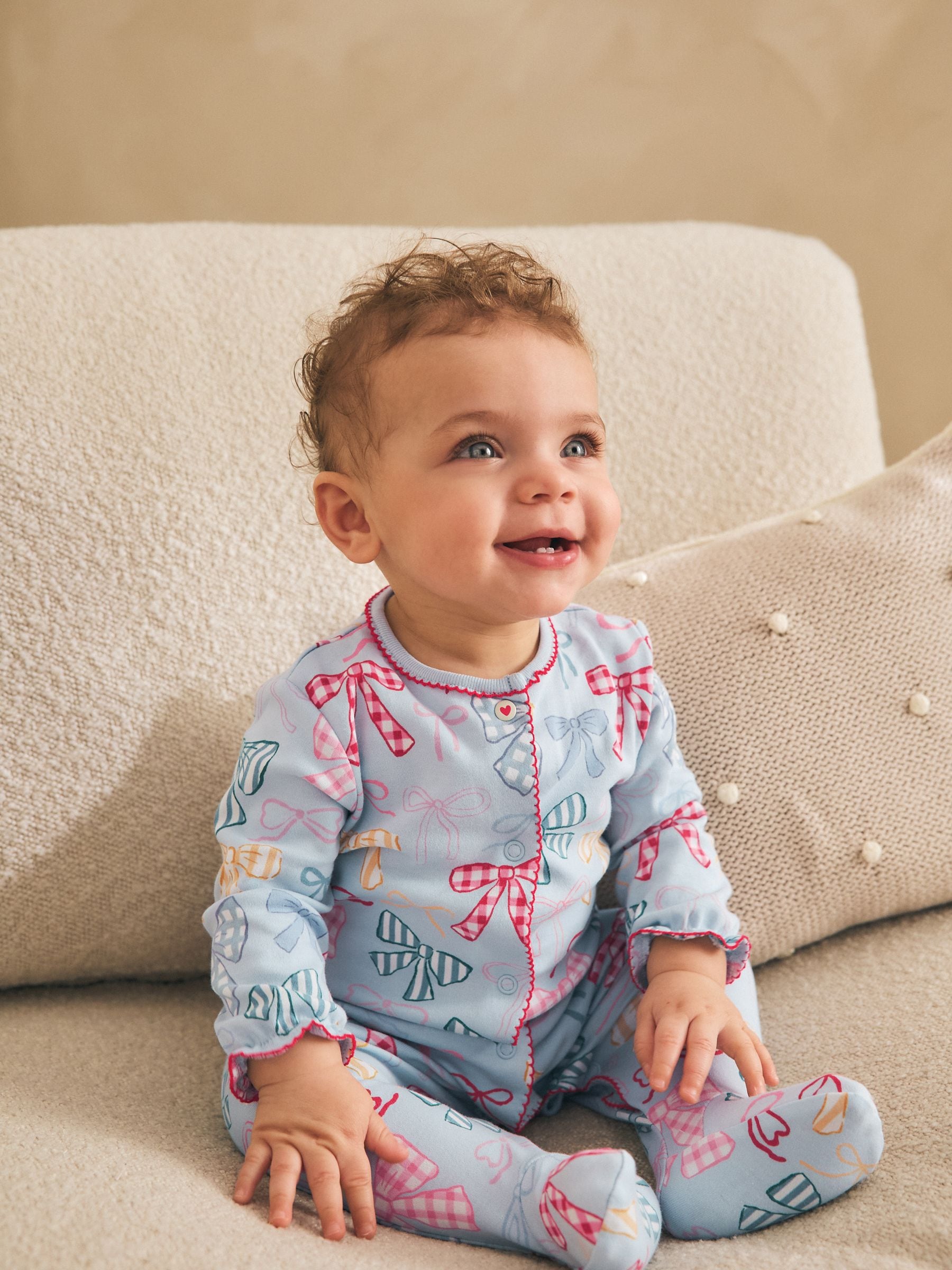 Buy Blue/Pink Sleepsuits 3 Pack (0mths-2yrs) from the Next UK