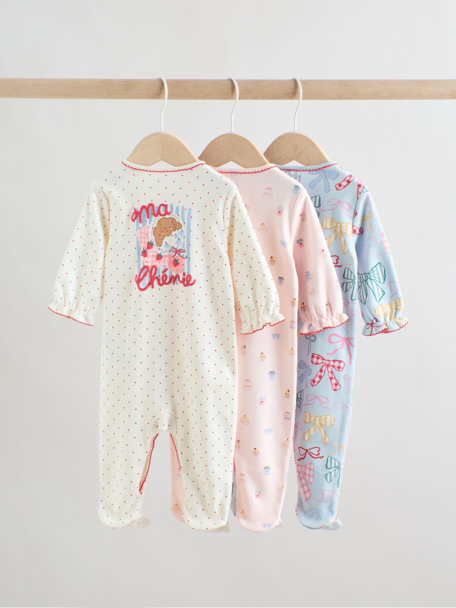 nonoページ Buy Blue/Pink Sleepsuits 3 Pack (0mths-2yrs) from the Next UK