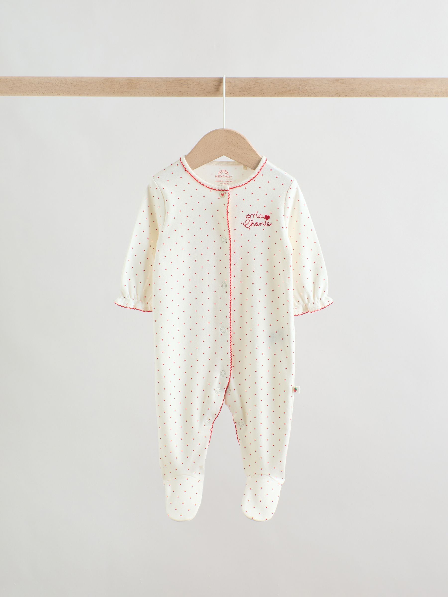 Buy Blue/Pink Sleepsuits 3 Pack (0mths-2yrs) from the Next UK