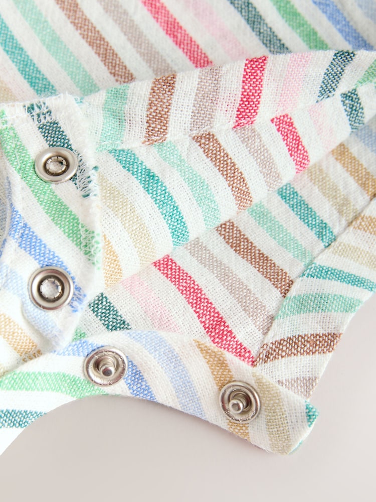 Bright Stripe Woven Baby Shirt Romper (0mths-2yrs) - Image 11 of 11 Bright Stripe Woven Baby Shirt Romper (0mths-2yrs) - Image 11 of 11