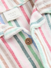 Bright Stripe Woven Baby Shirt Romper (0mths-2yrs) - Image 8 of 11