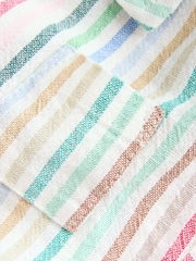 Bright Stripe Woven Baby Shirt Romper (0mths-2yrs) - Image 9 of 11