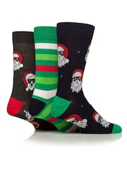 Wild Feet Blue Cool Santa Christmas Gift Box 3 Pack - Image 2 of 4