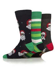 Wild Feet Blue Cool Santa Christmas Gift Box 3 Pack - Image 3 of 4