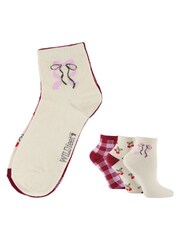 Wild Feet Cream Cropped Ankle Socks - Image 4 of 7