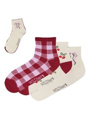 Wild Feet Cream Cropped Ankle Socks - Image 6 of 7