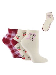 Wild Feet Cream Cropped Ankle Socks - Image 7 of 7