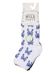 Wild Feet White Cropped Supersoft Ankle Socks 3 Pack - Image 3 of 7